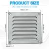 PATIKIL 155x155mm Aluminum Vent Cover, HVAC Air Drain, Ventilation System, Home Renovation, Fireplace, Bathroom, Wall, Silver, 1 Piece