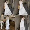 Summer Knit Splicing Tank Dress With Hood For Casual And Yoga Wear