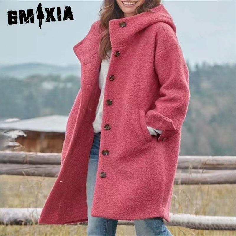 

GMXIA женские винтажные повседневные куртки и пальто с решетчатым принтом осень-зима с длинными рукавами и воротником-поло XXXL розовый