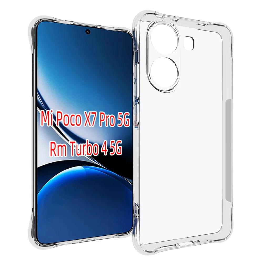 For Realme 14 Pro Plus RMX5051 Case Airbag Cushion Shockproof Airbag Clear Soft Silicone TPU Phone Cover For Realme 14X 4G 5G