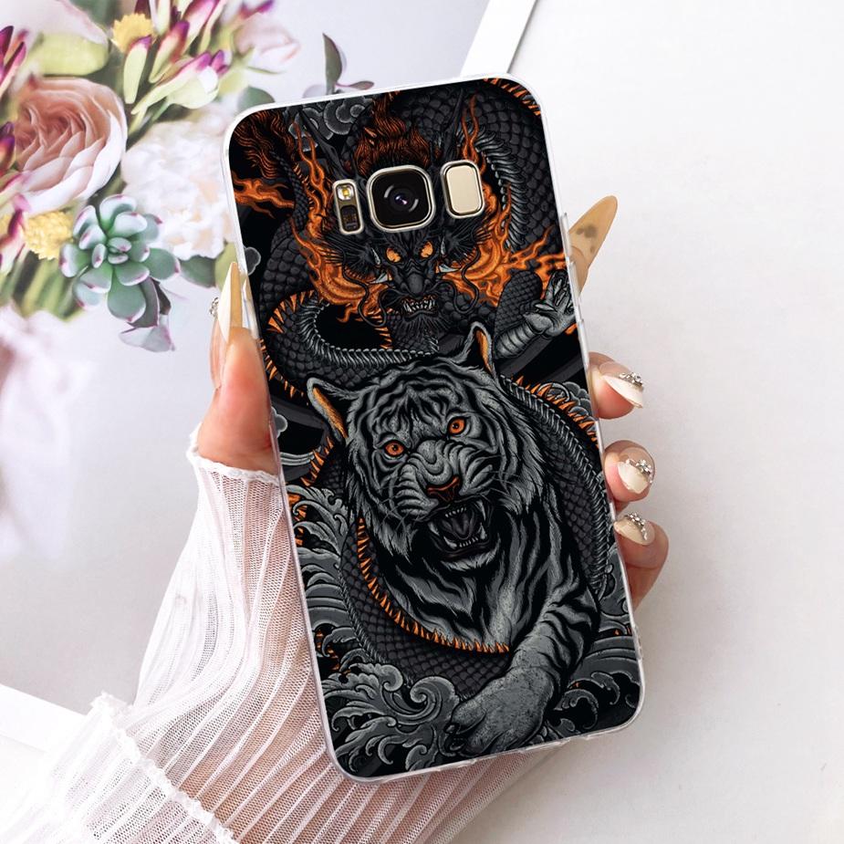 For Samsung Galaxy S8 Case SM-G950F Luxury Flowers Butterfly Painted Cover Soft Silicone Case For Samsung S8 Plus S8+ G955F Bags