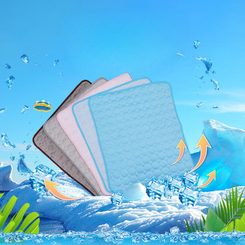 Pet Summer Ice Mat Cool Dog Mat Pet Cat Mat Breathable Ice Silk Cat Litter Pet Supplies Non-slip Dog Mat