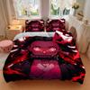 3pcs Anime Character Kamado Nezuko Pattern Bedding Three-Piece Set (1 Cover + 2 Pillowcases, No Fillings), This Printed Bedding Set Is Soft