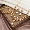 European-American Retro Jewelry Set: Exaggerated Alloy Rhinestone Earrings, Necklace & Bracelet