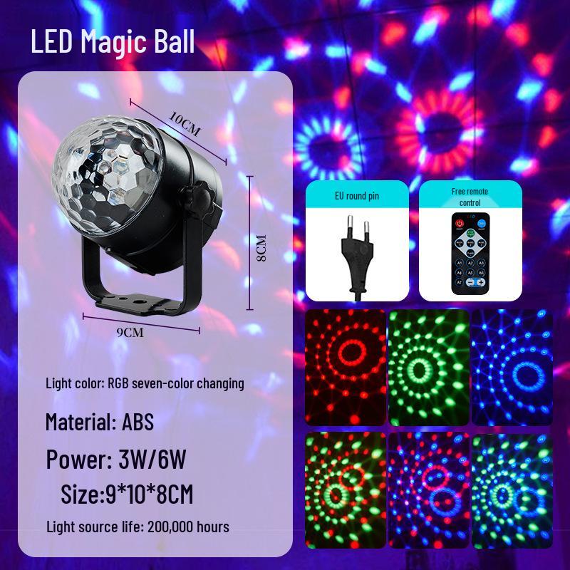 Festliche LED-Zauberkugel für viele Anlässe: Weihnachts-, Halloween-, Geburtstags- Bühnenlicht