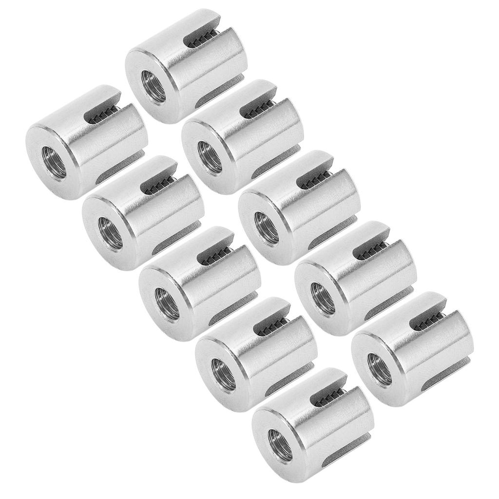 10Pcs Cross Cable Clamp Stainless Steel Wire Railing Clamp Fastener for Indoor Outdoor