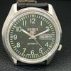 VINTAGE SEIKO 5 AUTOMATIC 7019A JAPAN MENS GREEN COLOR DIAL WATCH a708528-1