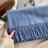 New solid color Maillard scarf women's winter high-end wool dopamine imitation cashmere scarf warm scarf