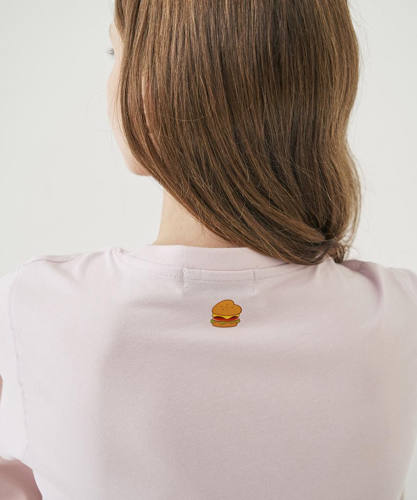 SWEET SOUP Hamburger Print T-Shirt_Lt/Violet(Wb7Stf4)
