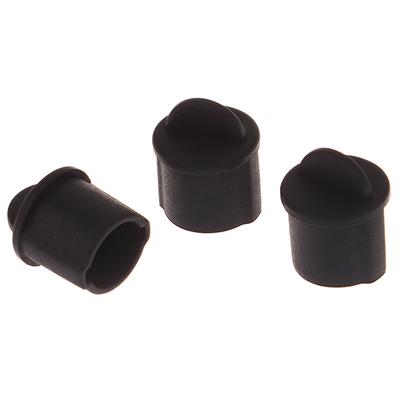 Uxcell 10 Pièces Bouchon Anti-Poussière en Silicone pour Connecteur BNC Femelle Noir Diamètre d'Installation Intérieure 9,5 mm - 11 mm