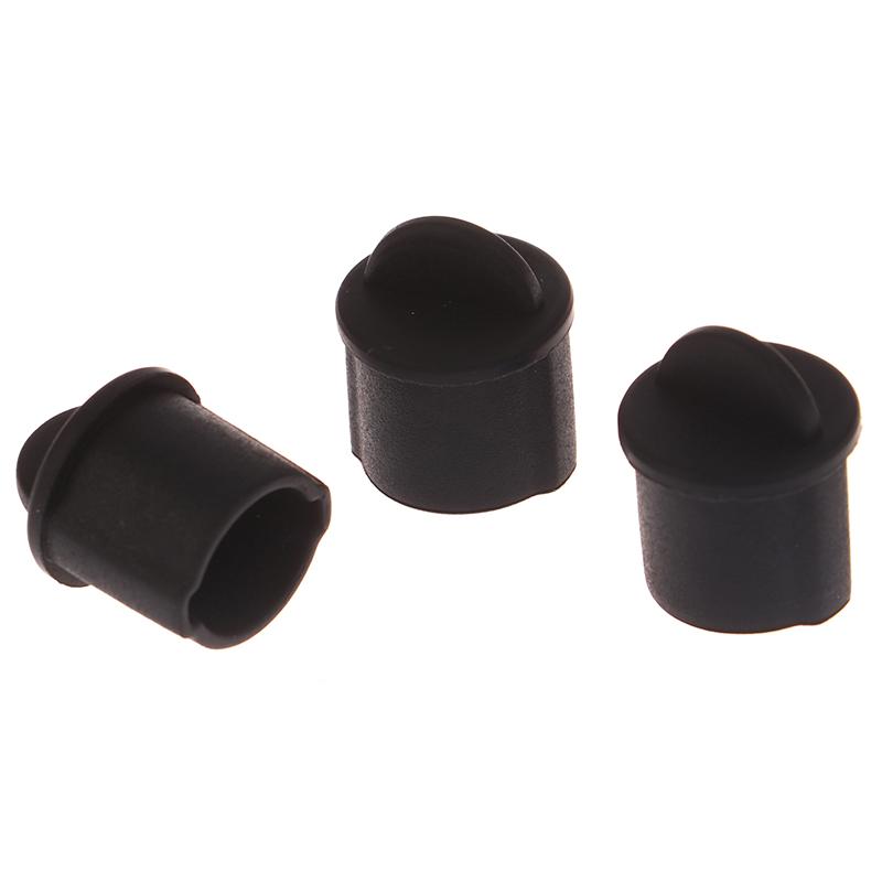 Uxcell 10pcs Silicone BNC Anti-Dust Stopper Cap Cover for Female Jack Black Inside Install Dia 9.5 Mm - 11 Mm