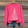 Ladies' Christmas Printed Casual Long Sleeved Round Neck Sports Hoodie Top