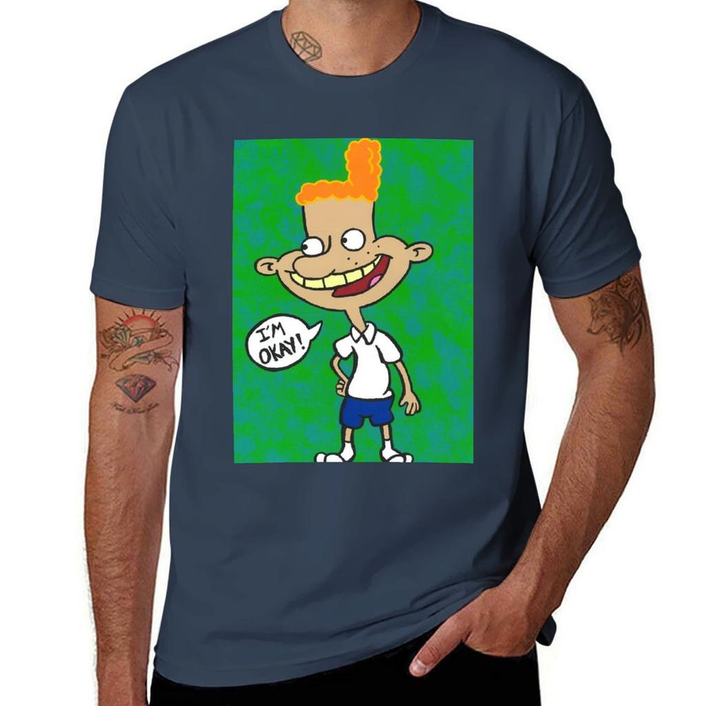 Hey Arnold Eugene Hand Painted Nickelodeon 90s TShirt Cotton T Shirts High Quality TShirt
