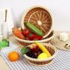 Multipurpose Imitation Rattan Basket Round Bread Basket Food Storage Basket  Household Storage