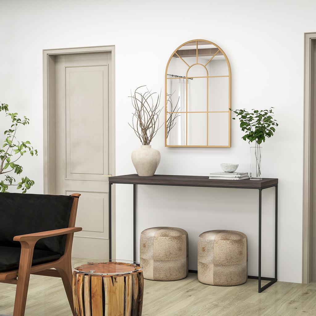 Καθρέφτης με Καμάρα και Πλέγμα 90 X 61cm - Χρυσή Απόχρωση