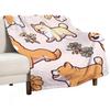 Shiba Inu Love Pack Throw Blanket Soft Bedroom Blanket for Night Sleeping