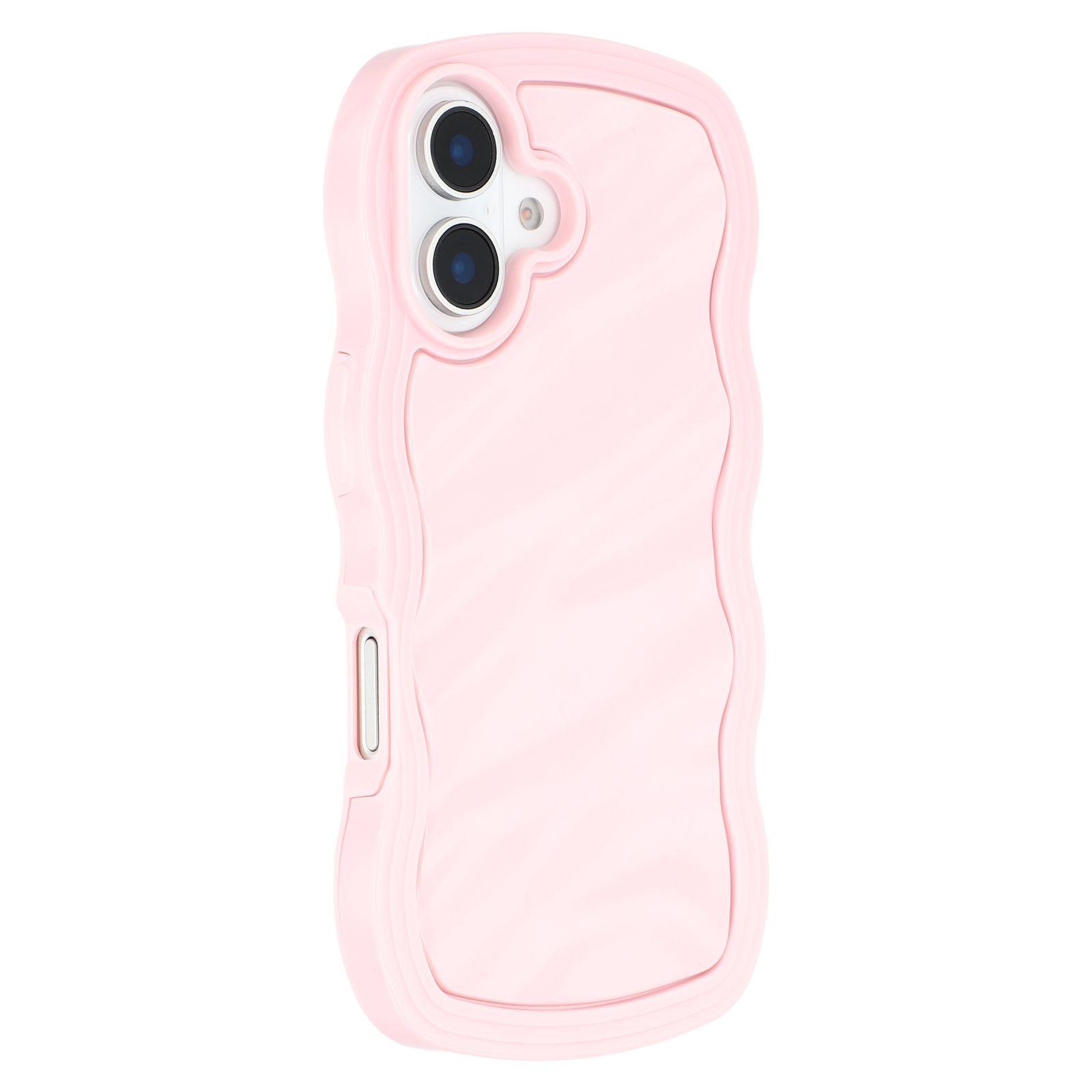 

WT Series for iPhone 16 Case Wavy Edge Shockproof TPU + PC Phone Cover E