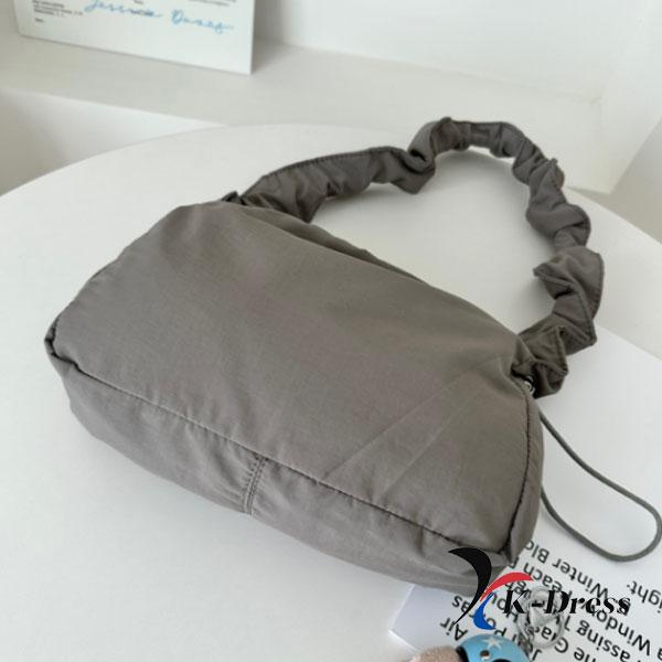 Shirring String Shoulder Bag Nylon Two-way Cross Bag