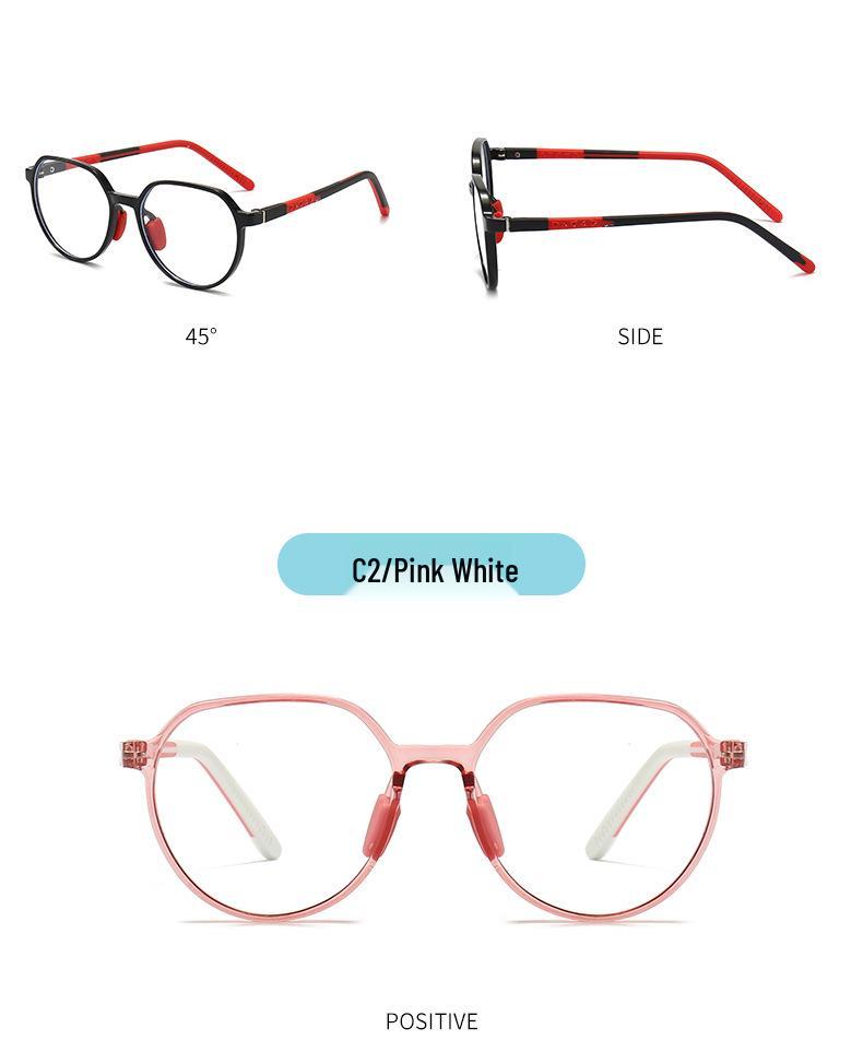 Children's Anti-Blue Light Polygon Glasses, No Prescription, TR90 Frame.