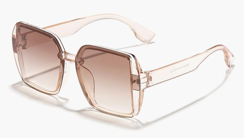 Fashion Designer Square Sunglasses Woman Retro Vintage Gradient Sun Glasses Female Clear Lens Black White