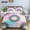 Sun and Moon Duvet Cover Set Tarot Pattern Bedding Set King Size for Bedroom Microfiber Comforter Cover Set for Kids Adults Gift