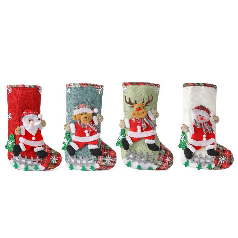 Port of Love Burlap Christmas Stocking & Gift Bag Ornament