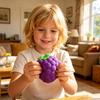 Large Grape Stress Relief Toy, Slow Rebound Fake Purple Grape Squeeze Toy, Hand Relaxation Stress Ball Fidget Toy for Kids Adults
