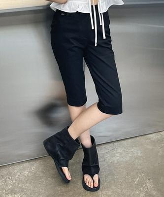 Geulouhaideu Cien Slit Capri Pants_Black