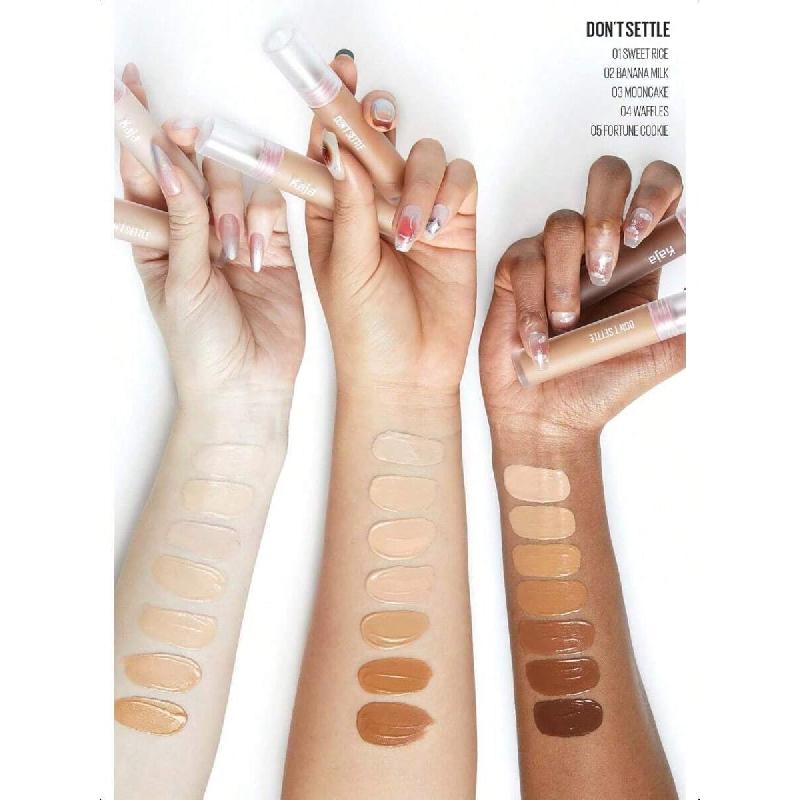 Kaja Liquid Concealer - Don't Settle 6.2ml, With Aqua Ceramide, Hydrating Buildable Lightweight Formula, Seamless Coverage