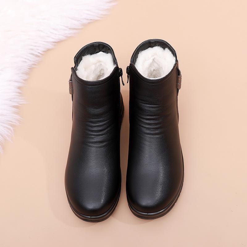 Women's Winter Warm Cotton Boots - Soft Bottom, Plus Velvet, Middle-Aged & Elderly Short Boots