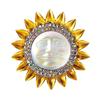 Medieval Vintage Sun Smiley Brooch Baroque Clothing Accessories Sunflower Corsage