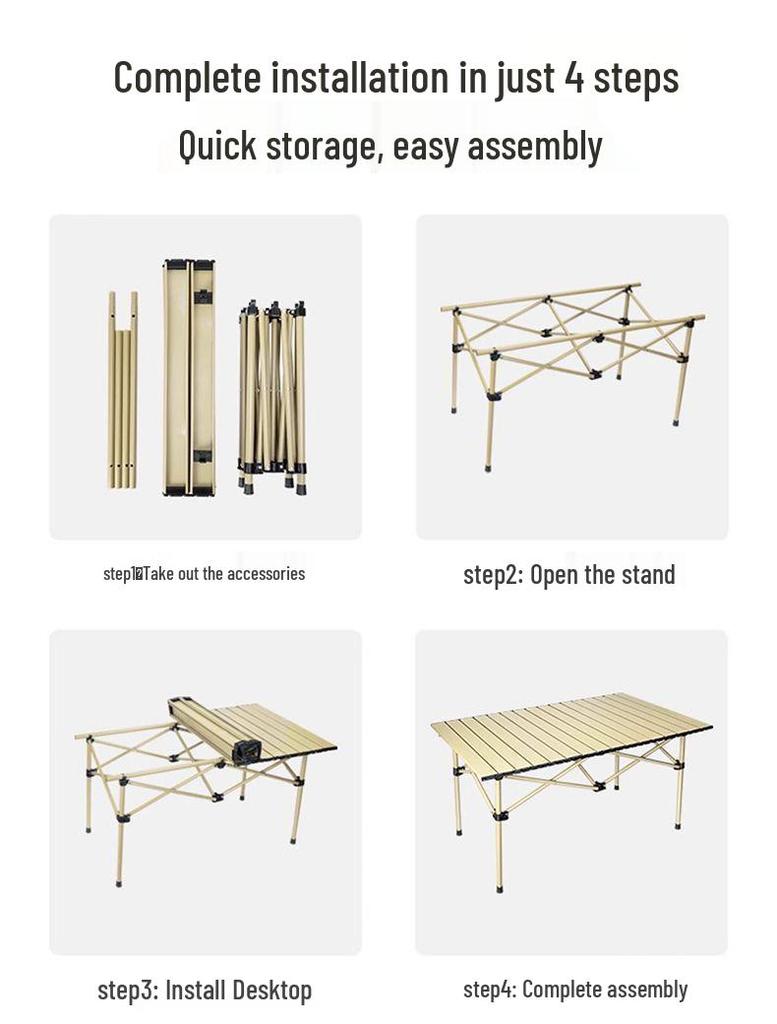 Portable Lightweight Outdoor Folding Table for Camping, Picnics, Barbecues, and Field Tours.