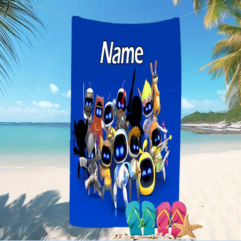 Customizable Personalized Beach Towels Astro Bot Themed designs.Suitable for the Beach, Yoga, Sports;ideal As Beach Accessories