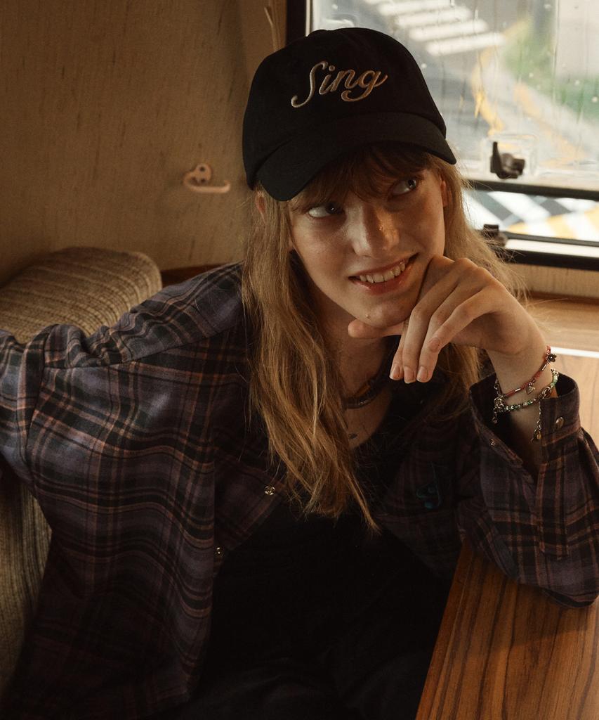 2113 STUDIO Sing Logo Ball Cap Black