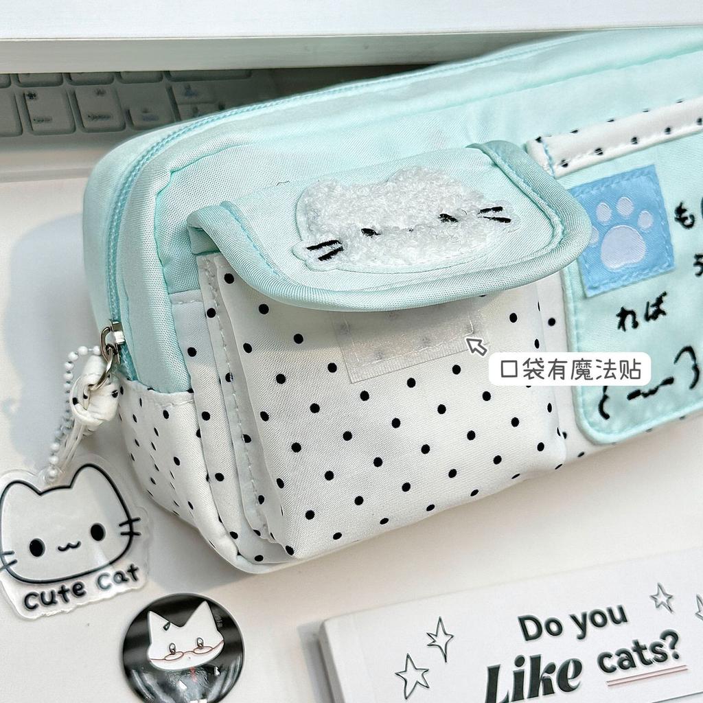 Xiaohongshu Same Style Cute Kitten Pocket Pencil Case For Students