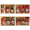 9Pcs Wooden Christmas Tree Hanging Decorations Handmade Elf Gnome Doll Ornaments Xmas Tree Home Holiday Decor