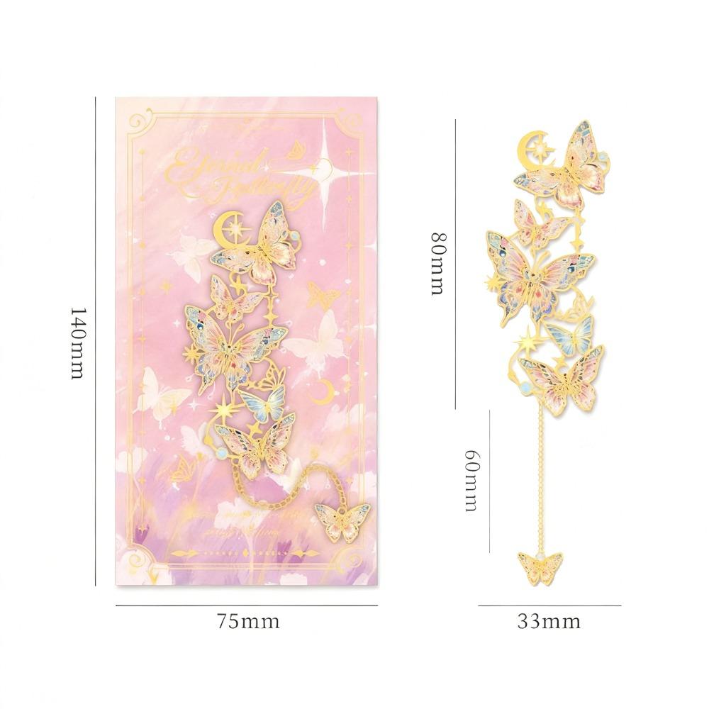 Colorful Design Butterfly Metal Bookmark Butterfly Shape Reading Accessory  Reading Mark