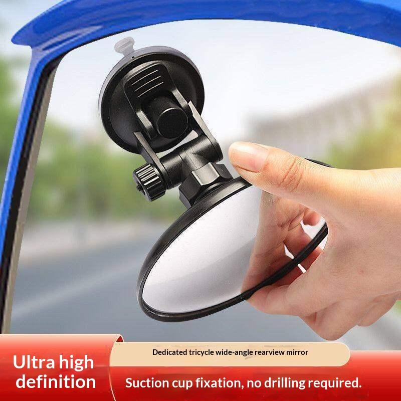 1Pc 360 Degree Rotation Blind Spot Mirror 10.5/12.5/15cm HD Suction Cup Round Rearview Mirror For Car Reverse Parking Interior Mirrors6