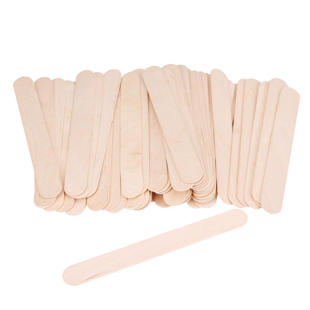 50pcs Wooden Wax Spatula Tongue Depressor Disposable Facial Mask Hair Remove Cream Applicator