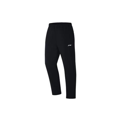 Li Ning Fitness Series SS22 Solid Color Quick-Dry Cool Straight-Leg Long Knitted Sports Pants Men Pants Black AYKT535-1