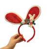 Red Velvet Rabbit Ears Headband for Christmas & New Year Costume