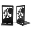 1 Pair Metal Cat Book Ends Cute Cat Bookends for Shelves Decorative Book Support