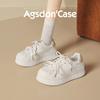 Augustine Shell Head White Shoes Women's 2025 Summer and Autumn New Academic Style Casual Soft-soled Thick Baseplate Shoes