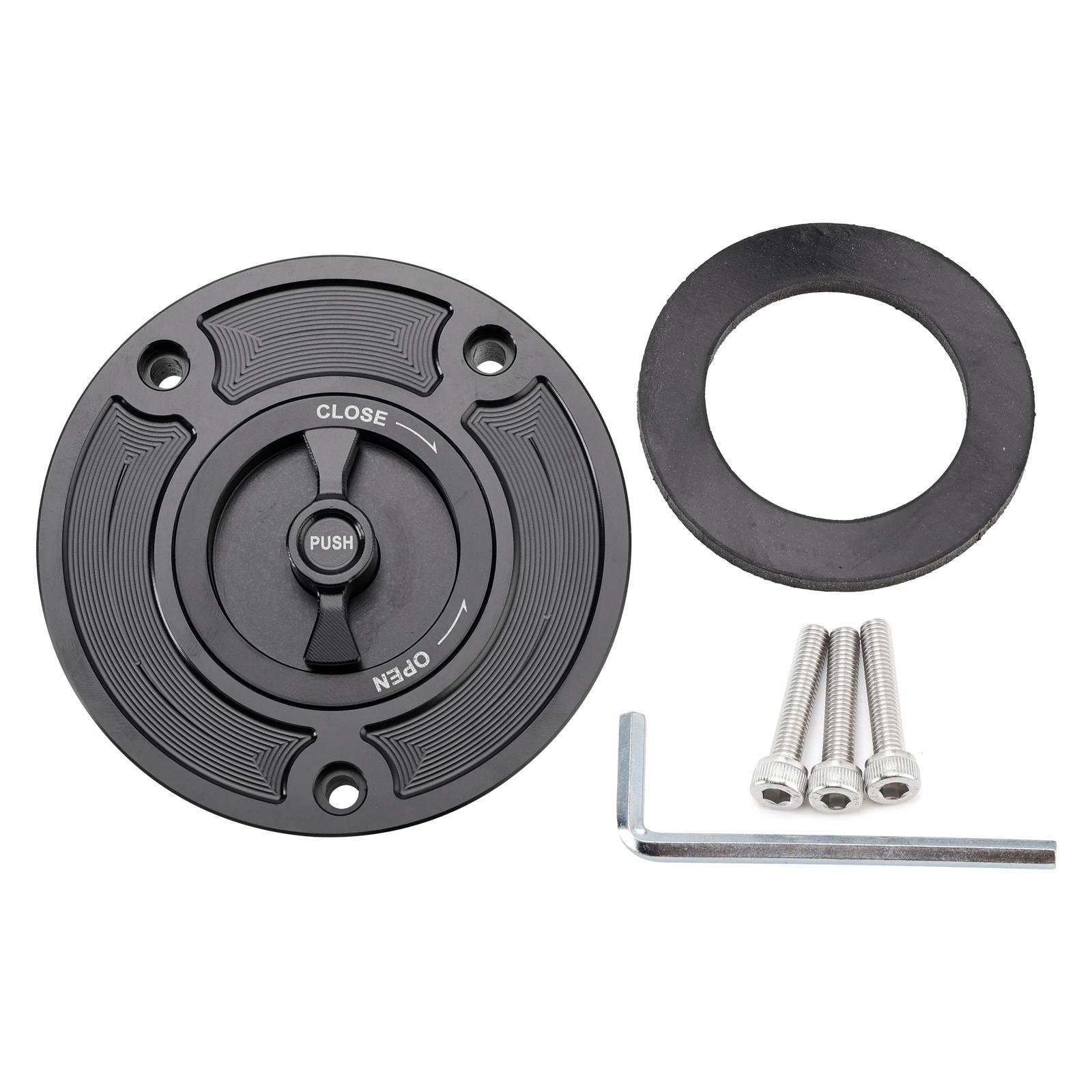 

Quick Release Keyless Fuel Gas Cap 107mm Fit for Suzuki GSXR 600 GSX-R 750 1000 чорний