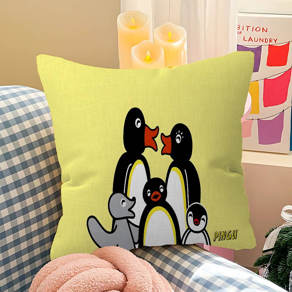 Cartoon Cute PPingu PPenguin Pillow Cover Sofa Cushion Cover Home Room Decoration Children Gift