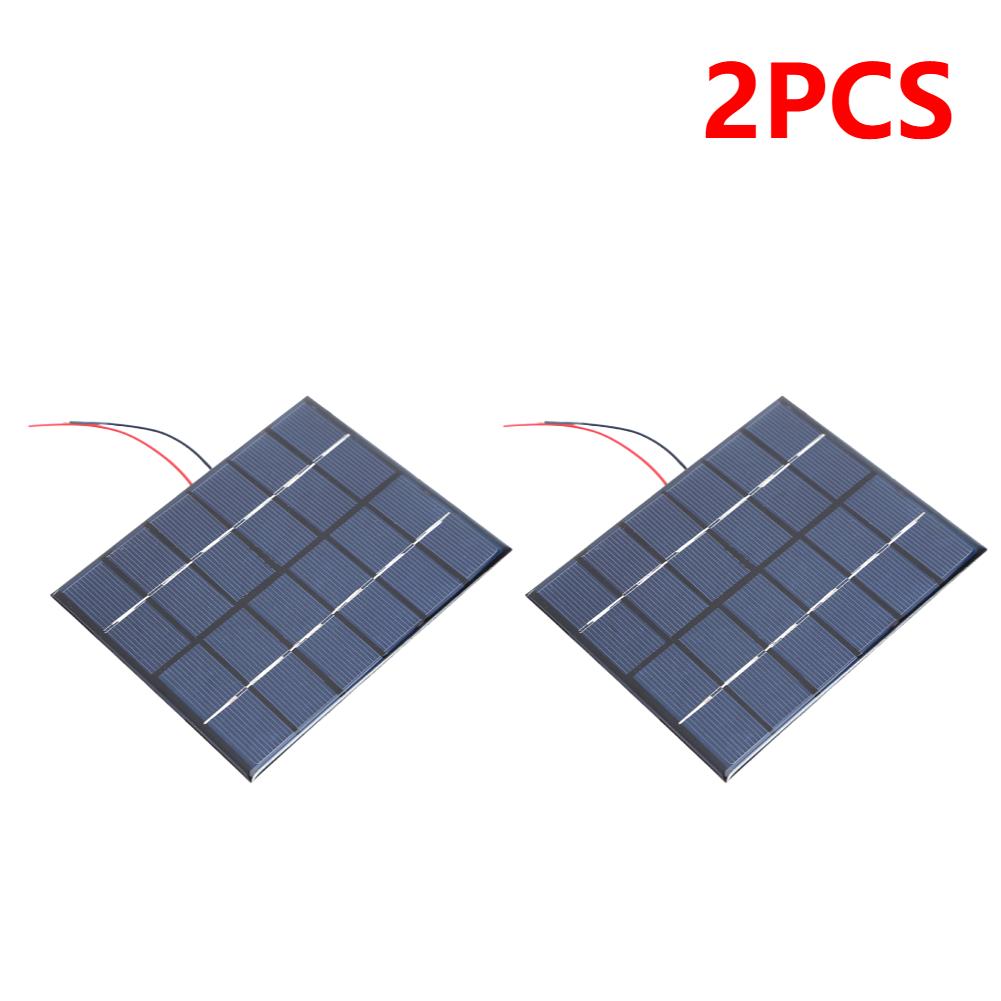5-1pcs 2W 6V Portable Solar Panel Charger USB Outdoor Solar Panels for Phone Camping DIY Charger Generator RV Camper Accessories