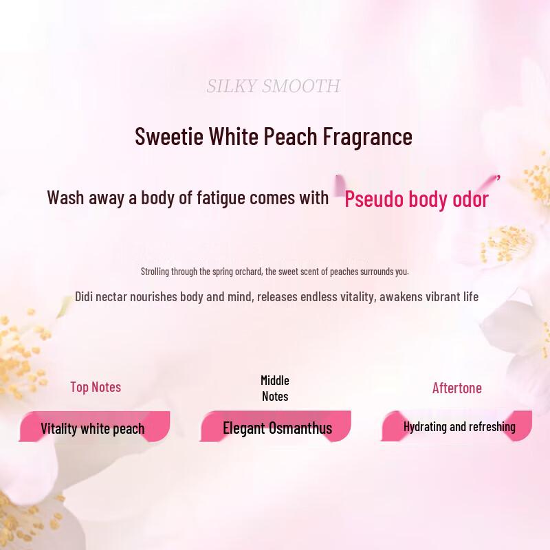 Butterfly Print Sweet Peach Hydrating Body Wash