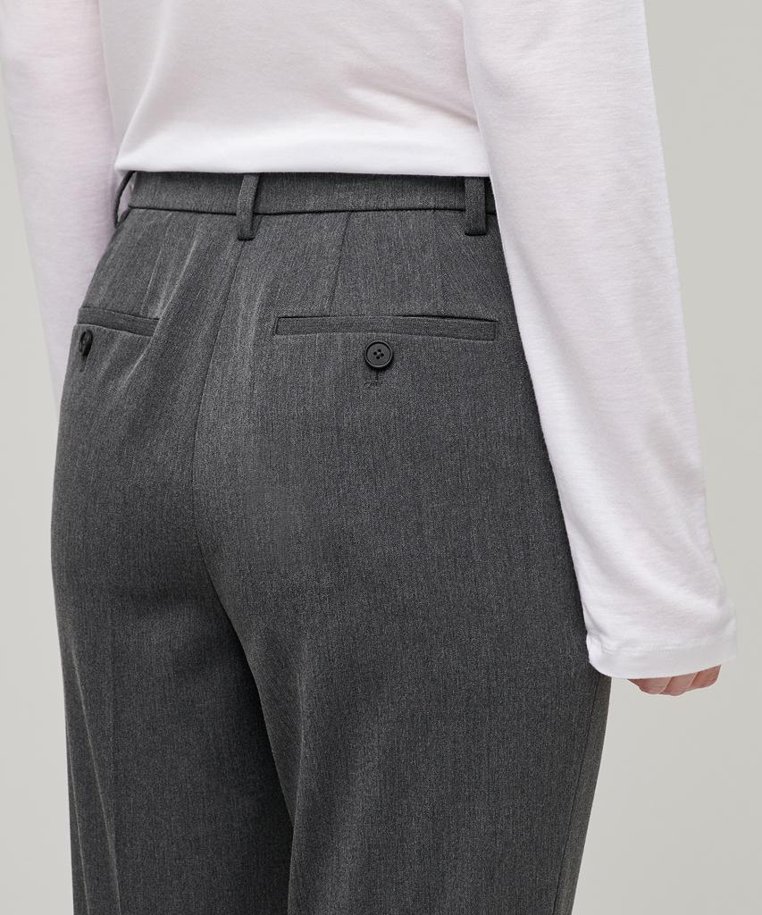 MUSINSA STANDARD WOMAN Women'S Slim Straight Hidden Banding Slacks [Medium Gray]