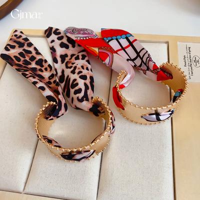 European and American Silk Scarf Winding Wide Surface Hollow Bracelet Personality Exaggerated Bracelet Jewelry Women