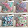 LLilly Decor PulitzerS Cushion Cover Breathable and Skinfriendly Linen Pillowcase Square Removable and Washable Cushion